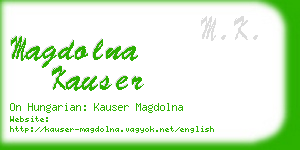 magdolna kauser business card